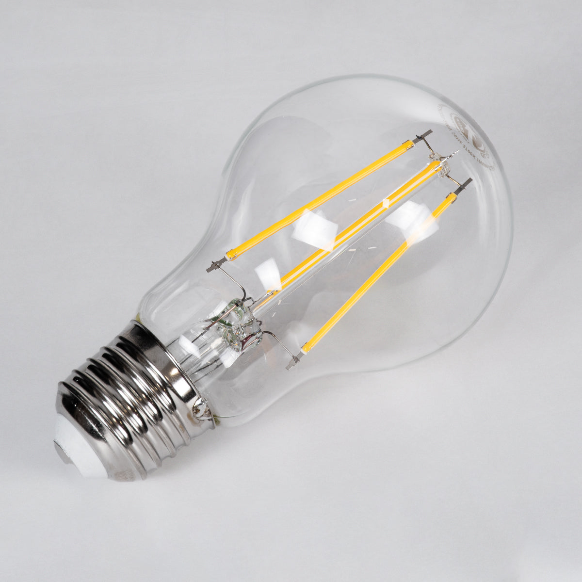 99008 Λάμπα LED Long Filament E27 A60 Γλόμπος 10W 1000lm 360° AC 220-240V IP20 Φ6 x Υ10.5cm Θερμό Λευκό 2700K με Διάφανο Γυαλί - Dimmable