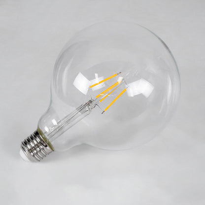 99012 Λάμπα LED Long Filament E27 G125 Γλόμπος 4W 400lm 360° AC 220-240V IP20 Φ12.5 x Υ18cm Θερμό Λευκό 2700K με Διάφανο Γυαλί - Dimmable