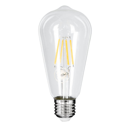 99015 Λάμπα LED Long Filament E27 ST64 Αχλάδι 4W 400lm 360° AC 220-240V IP20 Φ6.4 x Υ14cm Θερμό Λευκό 2700K με Διάφανο Γυαλί Dimmable