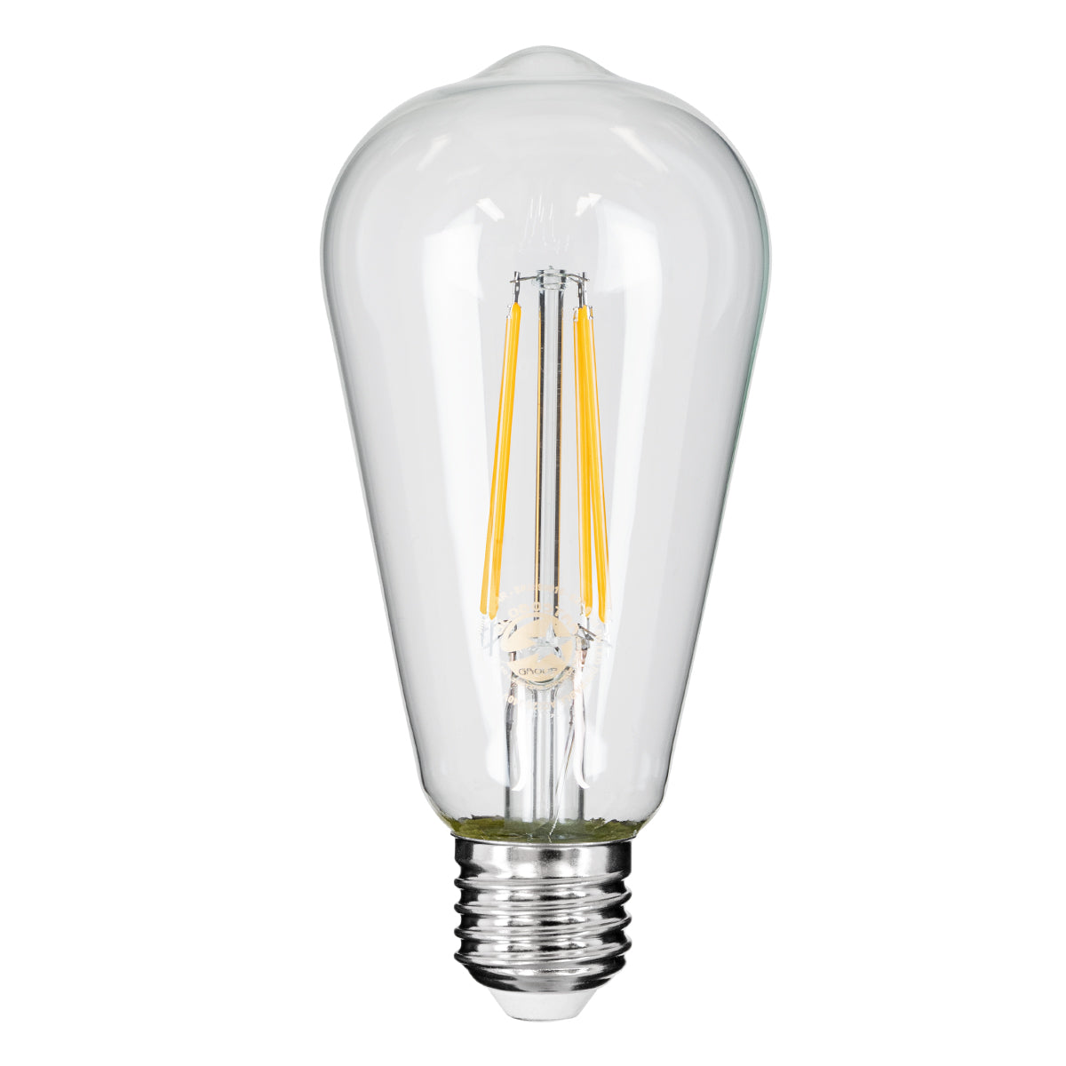 99016 Λάμπα LED Long Filament E27 ST64 Αχλάδι 8W 800lm 360° AC 220-240V IP20 Φ6.4 x Υ14cm Θερμό Λευκό 2700K με Διάφανο Γυαλί - Dimmable