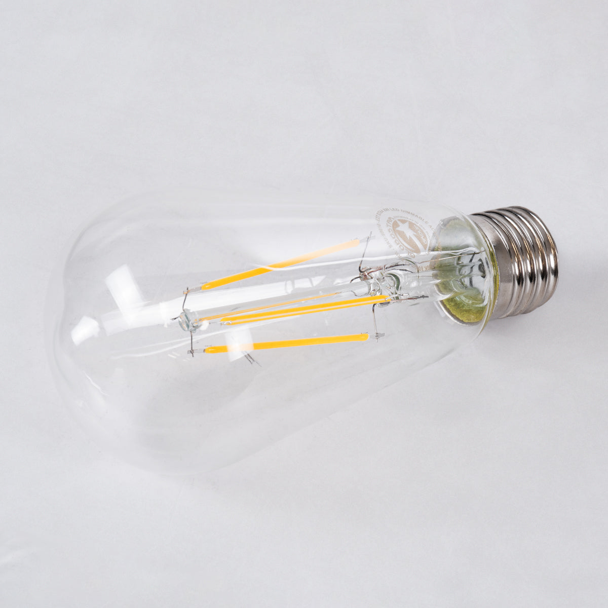 99016 Λάμπα LED Long Filament E27 ST64 Αχλάδι 8W 800lm 360° AC 220-240V IP20 Φ6.4 x Υ14cm Θερμό Λευκό 2700K με Διάφανο Γυαλί - Dimmable