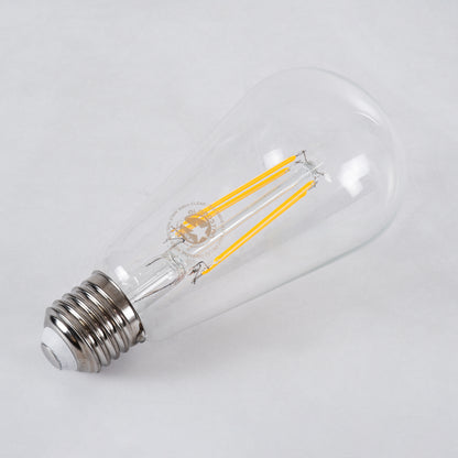 99016 Λάμπα LED Long Filament E27 ST64 Αχλάδι 8W 800lm 360° AC 220-240V IP20 Φ6.4 x Υ14cm Θερμό Λευκό 2700K με Διάφανο Γυαλί - Dimmable