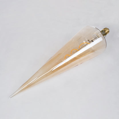 99023 Λάμπα LED Soft S Spiral Filament E27 CT100 SPEAR Γλόμπος 6W 420lm 360° AC 220-240V IP20 Φ10 x Υ28cm Ultra Θερμό Λευκό 2200K με Μελί Γυαλί - Dimmable