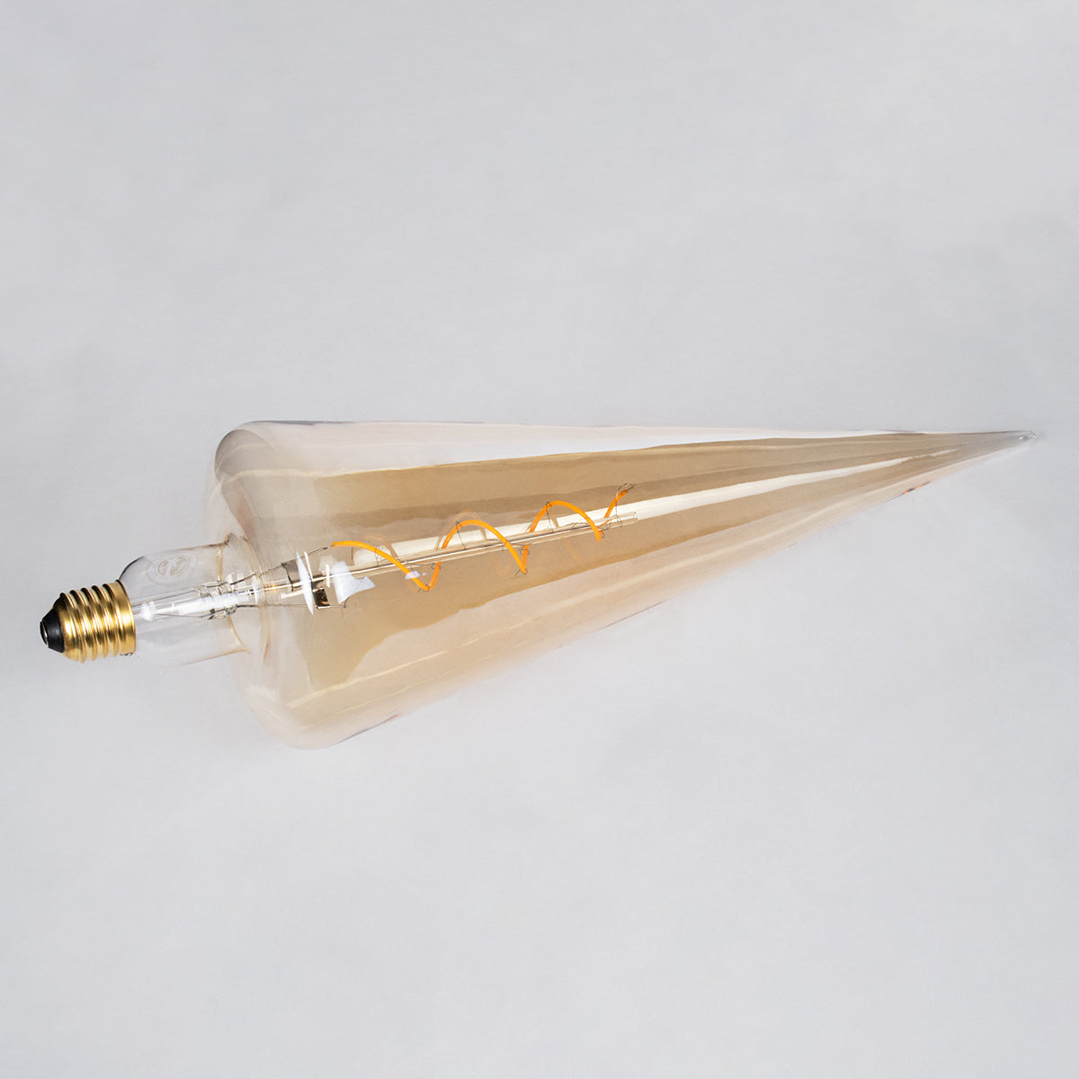 99023 Λάμπα LED Soft S Spiral Filament E27 CT100 SPEAR Γλόμπος 6W 420lm 360° AC 220-240V IP20 Φ10 x Υ28cm Ultra Θερμό Λευκό 2200K με Μελί Γυαλί - Dimmable