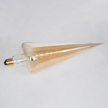 99023 Λάμπα LED Soft S Spiral Filament E27 CT100 SPEAR Γλόμπος 6W 420lm 360° AC 220-240V IP20 Φ10 x Υ28cm Ultra Θερμό Λευκό 2200K με Μελί Γυαλί - Dimmable