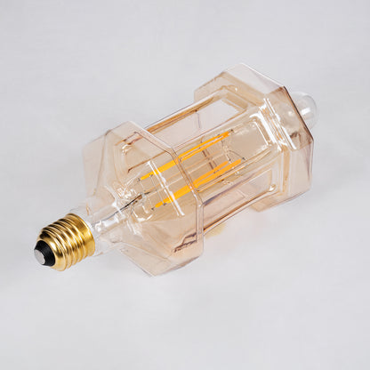 99026 Λάμπα LED Long Filament E27 FT95 LANTERN Γλόμπος 8W 650lm 360° AC 220-240V IP20 Φ9.5 x Υ21.5cm Ultra Θερμό Λευκό 2200K με Μελί Γυαλί - Dimmable