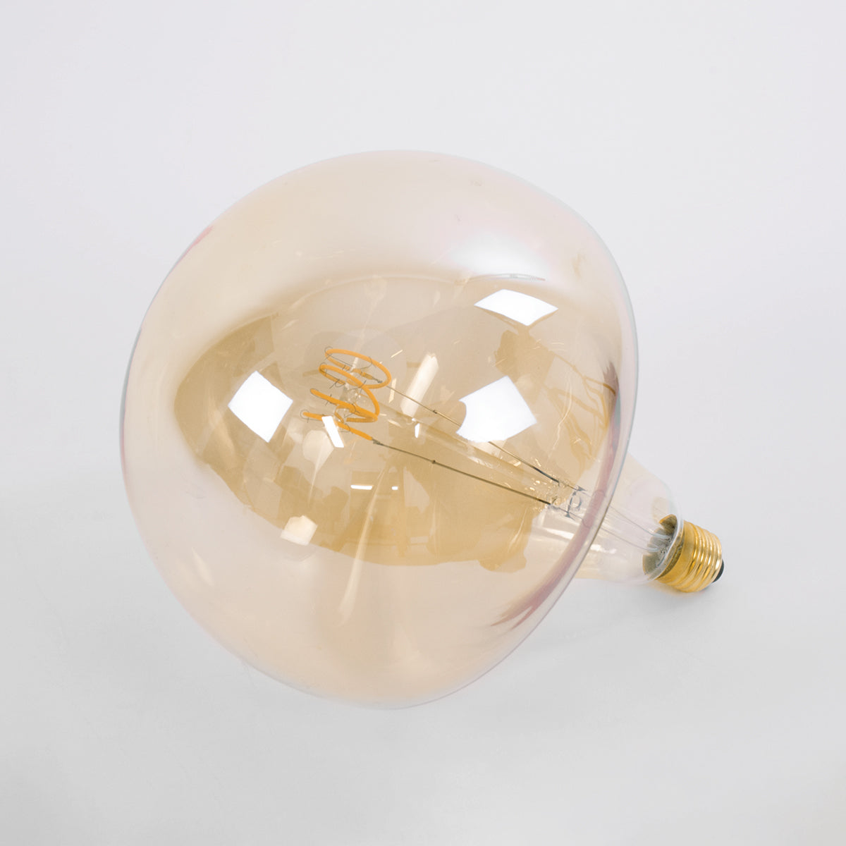 99028 Λάμπα LED Soft T Spiral Filament E27 BR200 MAROON Γλόμπος 6W 420lm 360° AC 220-240V IP20 Φ20 x Υ25.5cm Ultra Θερμό Λευκό 2200K με Μελί Γυαλί - Dimmable