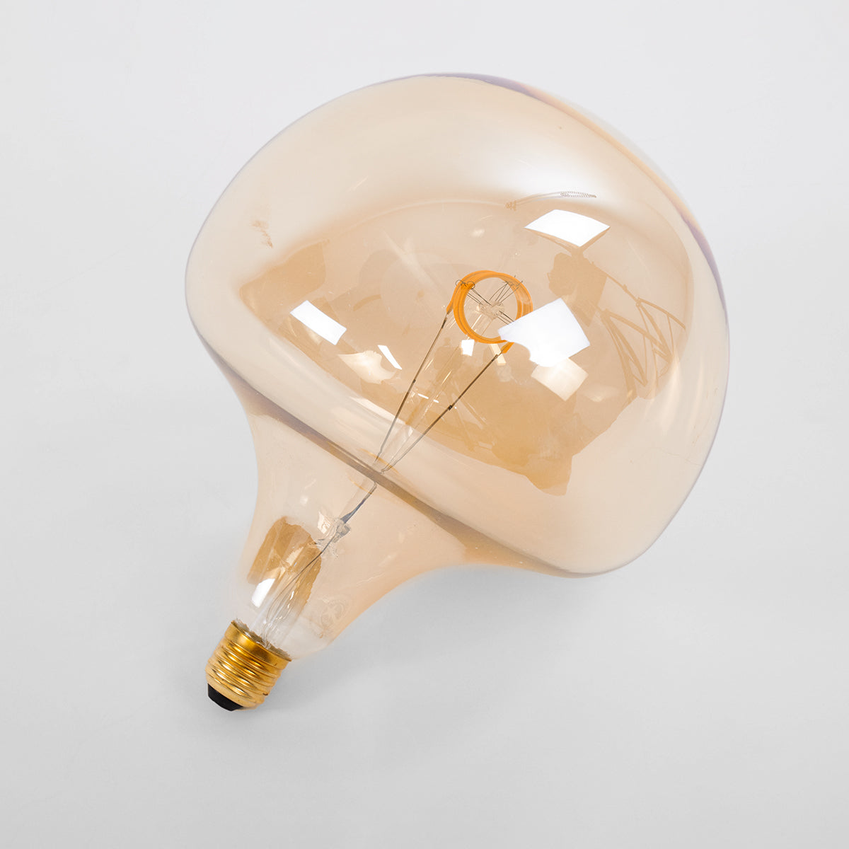 99028 Λάμπα LED Soft T Spiral Filament E27 BR200 MAROON Γλόμπος 6W 420lm 360° AC 220-240V IP20 Φ20 x Υ25.5cm Ultra Θερμό Λευκό 2200K με Μελί Γυαλί - Dimmable