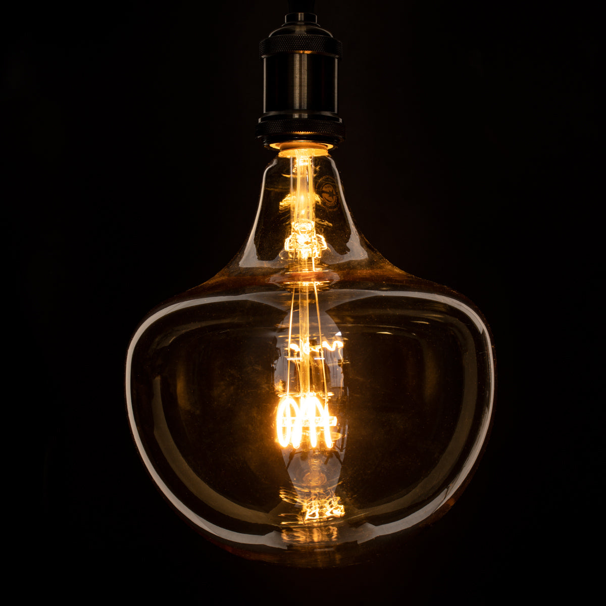 99028 Λάμπα LED Soft T Spiral Filament E27 BR200 MAROON Γλόμπος 6W 420lm 360° AC 220-240V IP20 Φ20 x Υ25.5cm Ultra Θερμό Λευκό 2200K με Μελί Γυαλί - Dimmable