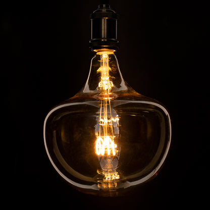 99028 Λάμπα LED Soft T Spiral Filament E27 BR200 MAROON Γλόμπος 6W 420lm 360° AC 220-240V IP20 Φ20 x Υ25.5cm Ultra Θερμό Λευκό 2200K με Μελί Γυαλί - Dimmable