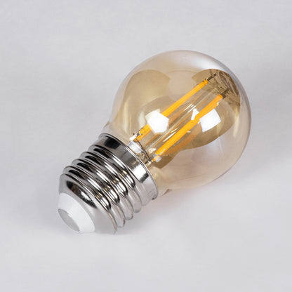 99035 Λάμπα LED Long Filament E27 G45 Γλομπάκι 5W 450lm 360° AC 220-240V IP20 Φ4.5 x Υ7.5cm Ultra Θερμό Λευκό 2200K με Μελί Γυαλί - Dimmable