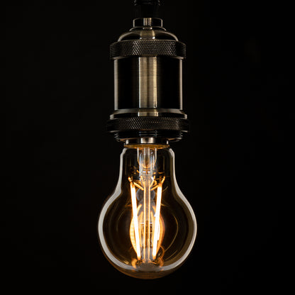 99037 LED Long Filament Bulb E27 A60 Globe 8W 720lm 360° AC 220-240V IP20 D6 x H10.5cm Ultra Θερμό Λευκό 2200K με Μελί Γυαλί - Dimmable