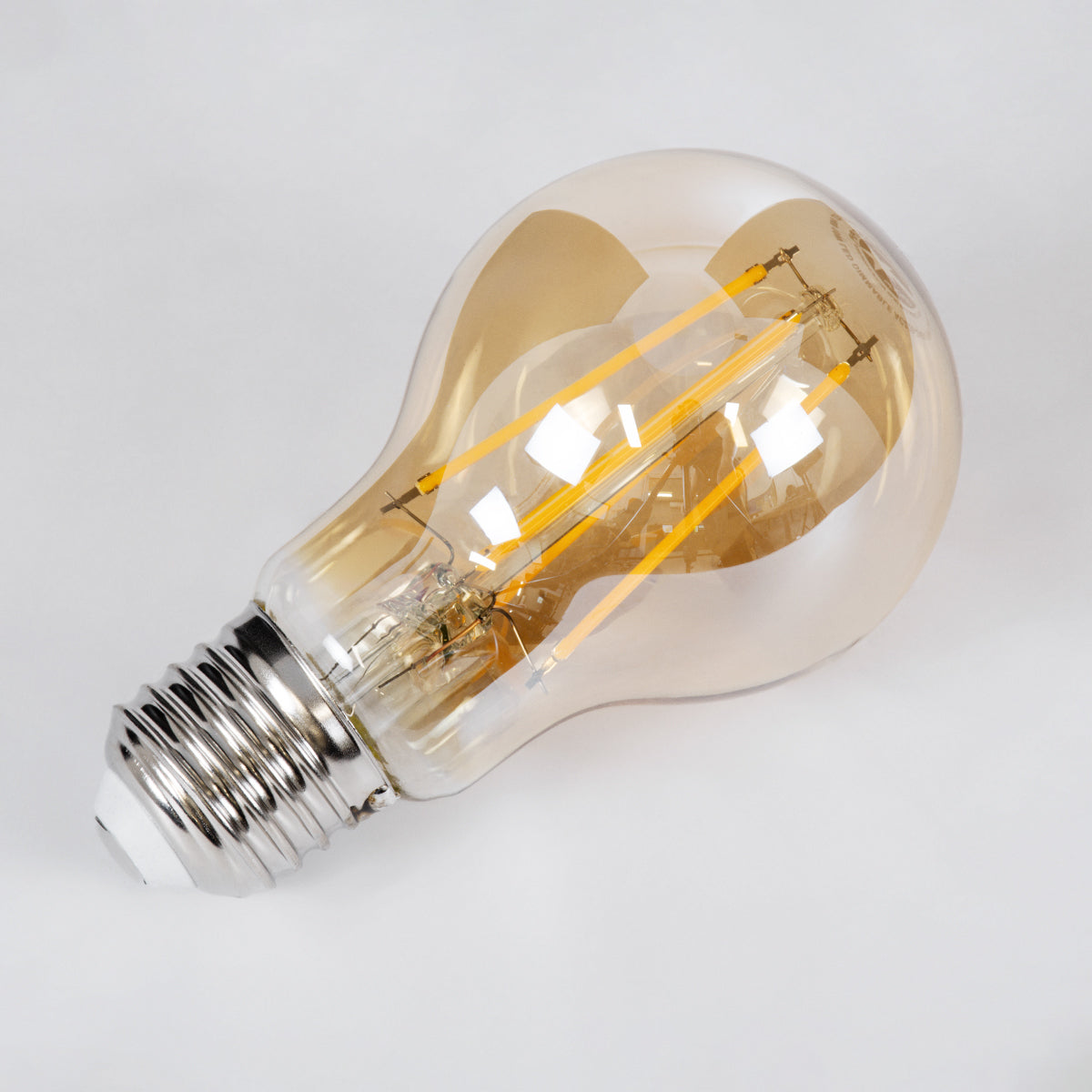 99038 Λάμπα LED Long Filament E27 A60 Γλόμπος 10W 900lm 360° AC 220-240V IP20 Φ6 x Υ10.5cm Ultra Θερμό Λευκό 2200K με Μελί Γυαλί - Dimmable