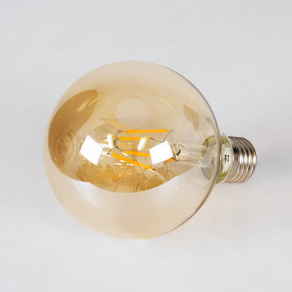 99039 LED Long Filament Bulb E27 G95 Globe 4W 350lm 360° AC 220-240V IP20 D9.5 x H13.5cm Ultra Θερμό Λευκό 2200K με Μελί Γυαλί - Dimmable