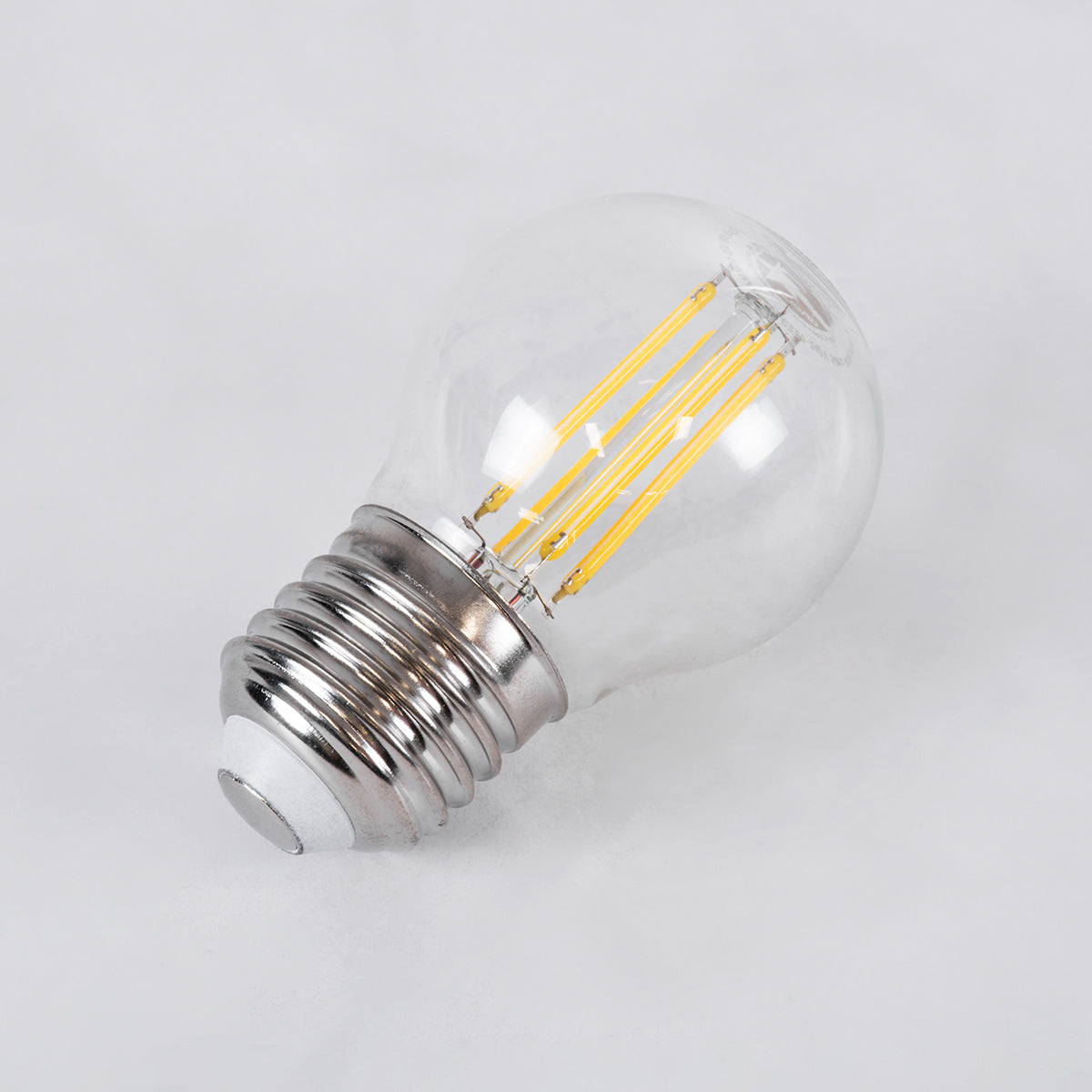 99052 Λάμπα LED Long Filament E27 G45 Γλομπάκι 6W 660lm 360° AC 220-240V IP20 Φ4.5 x Υ7.5cm Φυσικό Λευκό 4000K με Διάφανο Γυαλί - Dimmable