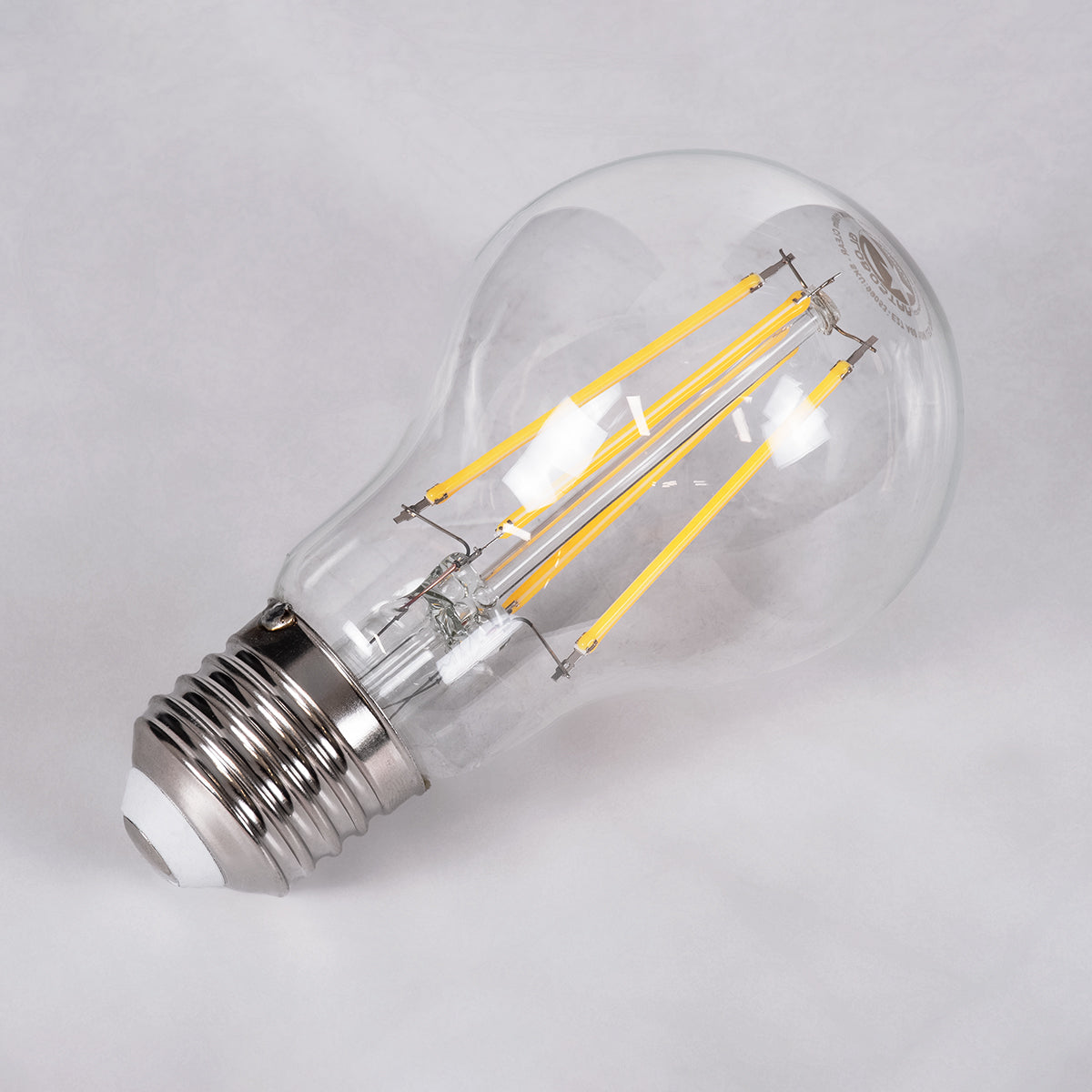 99053 Λάμπα LED Long Filament E27 A60 Γλόμπος 10W 1100lm 360° AC 220-240V IP20 Φ6 x Υ10.5cm Φυσικό Λευκό 4000K με Διάφανο Γυαλί - Dimmable