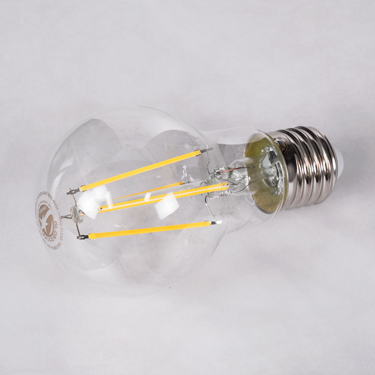 99053 Λάμπα LED Long Filament E27 A60 Γλόμπος 10W 1100lm 360° AC 220-240V IP20 Φ6 x Υ10.5cm Φυσικό Λευκό 4000K με Διάφανο Γυαλί - Dimmable