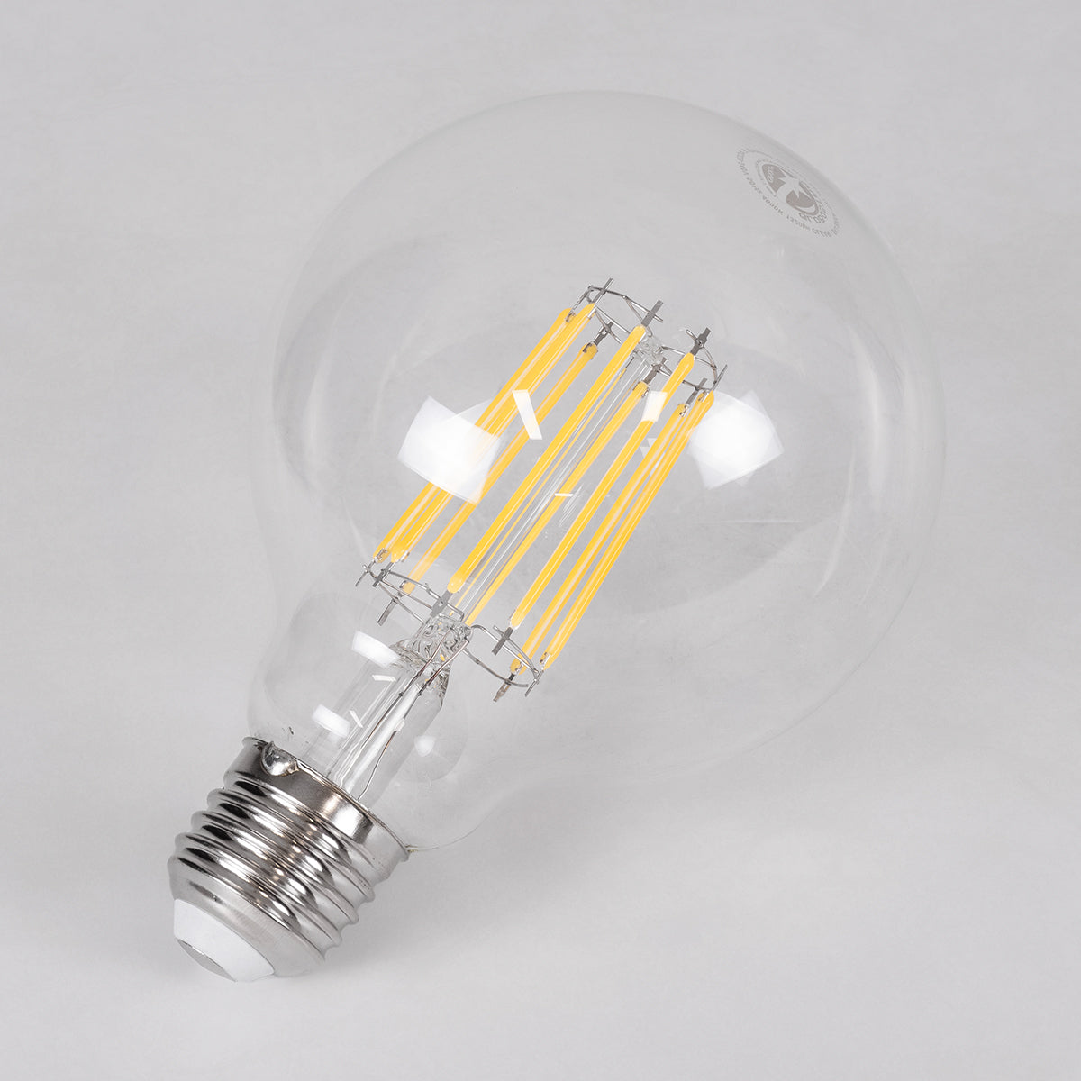 99054 Λάμπα LED Long Filament E27 G95 Γλόμπος 12W 1320lm 360° AC 220-240V IP20 Φ9.5 x Υ13.5cm Φυσικό Λευκό 4000K με Διάφανο Γυαλί - Dimmable