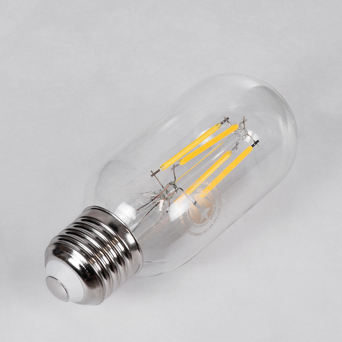 99057 Λάμπα LED Long Filament E27 T45 Σωλήνας 4W 440lm 360° AC 220-240V IP20 Φ4.5 x Υ11cm Φυσικό Λευκό 4000K με Διάφανο Γυαλί - Dimmable