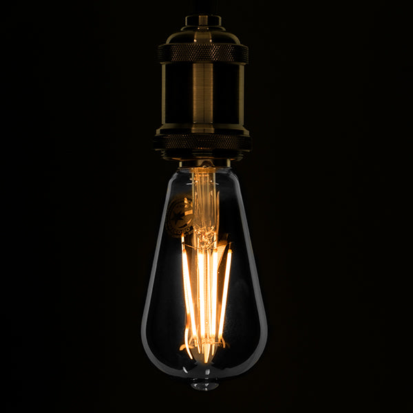 99077 Λάμπα E27 ST64 Αχλάδι LED LONG FILAMENT 10W 1000 lm 320° AC 85-265V Edison Retro με Φιμέ Γυαλί Θερμό Λευκό 2700 K Dimmable