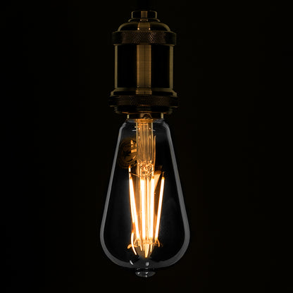 99077 Λάμπα E27 ST64 Αχλάδι LED LONG FILAMENT 10W 1000 lm 320° AC 85-265V Edison Retro με Φιμέ Γυαλί Θερμό Λευκό 2700 K Dimmable