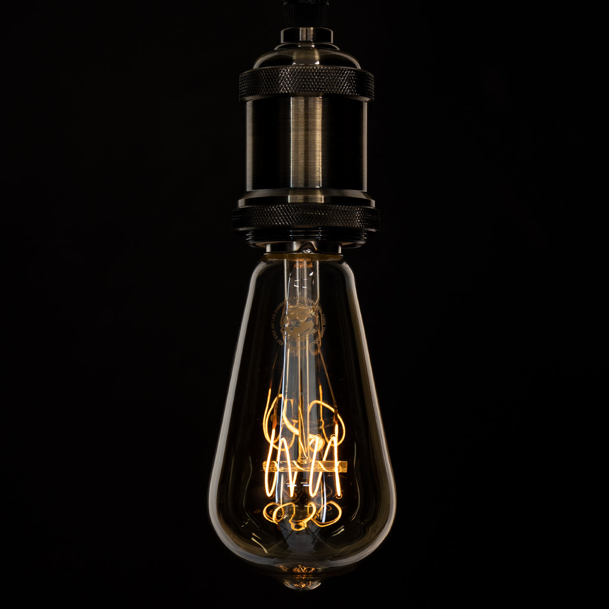 99082 Λάμπα LED Ultra Thin Soft S Spiral Filament E27 ST64 Αχλάδι 4W 280lm 360° AC 220-240V IP20 Φ6.4 x Υ14cm Ultra Θερμό Λευκό 2200K με Μελί Γυαλί - Dimmable