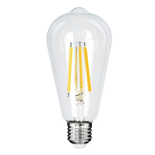 99086 Λάμπα LED Long Filament E27 ST64 Αχλάδι 4W 840lm 360° AC 220-240V IP20 Φ6.4 x Υ14.5cm Θερμό Λευκό 2700K με Διάφανο Γυαλί - Pro Series 210lm/W - A Ενεργειακή Κλάση