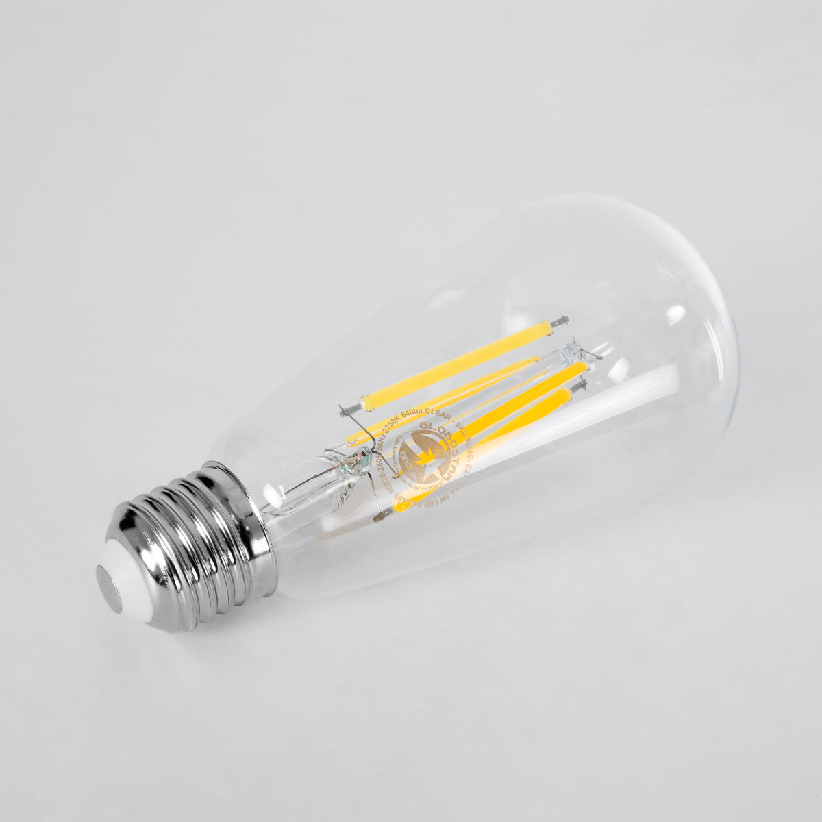 99086 Λάμπα LED Long Filament E27 ST64 Αχλάδι 4W 840lm 360° AC 220-240V IP20 Φ6.4 x Υ14.5cm Θερμό Λευκό 2700K με Διάφανο Γυαλί - Pro Series 210lm/W - A Ενεργειακή Κλάση