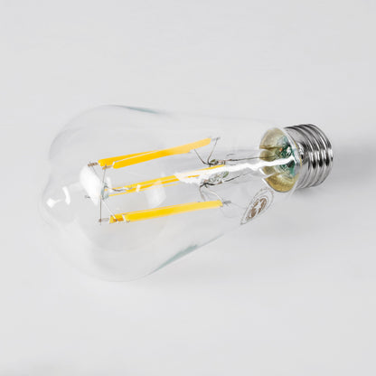 99090 Λάμπα LED Long Filament E27 ST64 Αχλάδι 7W 1470lm 360° AC 220-240V IP20 Φ6.4 x Υ14.5cm Θερμό Λευκό 2700K με Διάφανο Γυαλί - Pro Series 210lm/W - A Ενεργειακή Κλάση
