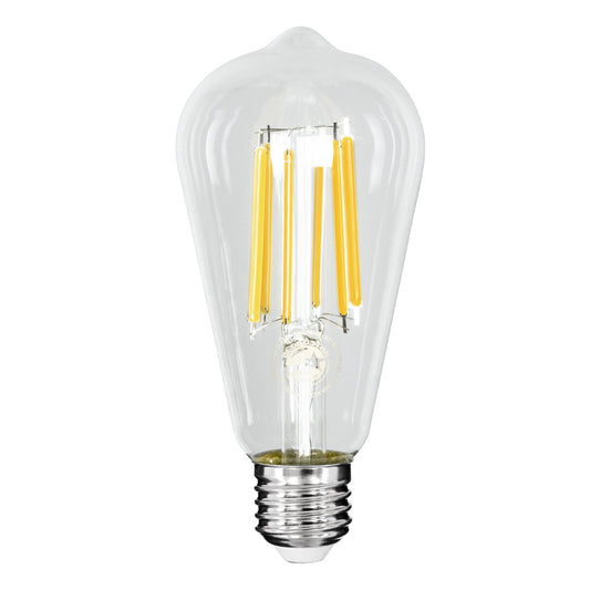 99090 Λάμπα LED Long Filament E27 ST64 Αχλάδι 7W 1470lm 360° AC 220-240V IP20 Φ6.4 x Υ14.5cm Θερμό Λευκό 2700K με Διάφανο Γυαλί - Pro Series 210lm/W - A Ενεργειακή Κλάση