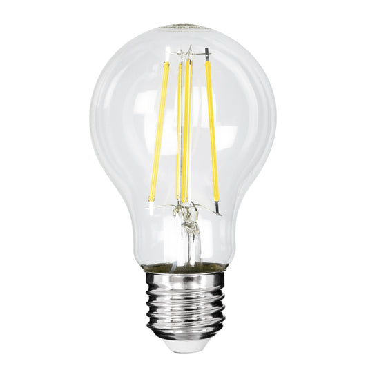 99091 Λάμπα LED Long Filament E27 A60 Γλόμπος 4W 840lm 360° AC 220-240V IP20 Φ6 x Υ11cm Φυσικό Λευκό 4000K με Διάφανο Γυαλί - Pro Series 210lm/W - A Ενεργειακή Κλάση