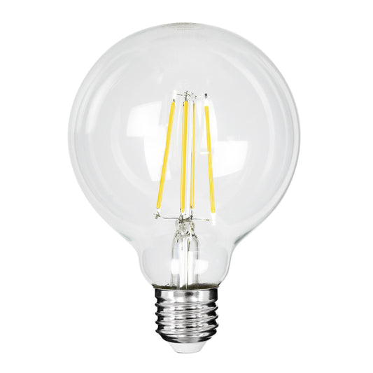 99092 Λάμπα LED Long Filament E27 G95 Γλόμπος 4W 840lm 360° AC 220-240V IP20 Φ9.5 x Υ13.8cm Φυσικό Λευκό 4000K με Διάφανο Γυαλί - Pro Series 210lm/W - A Ενεργειακή Κλάση