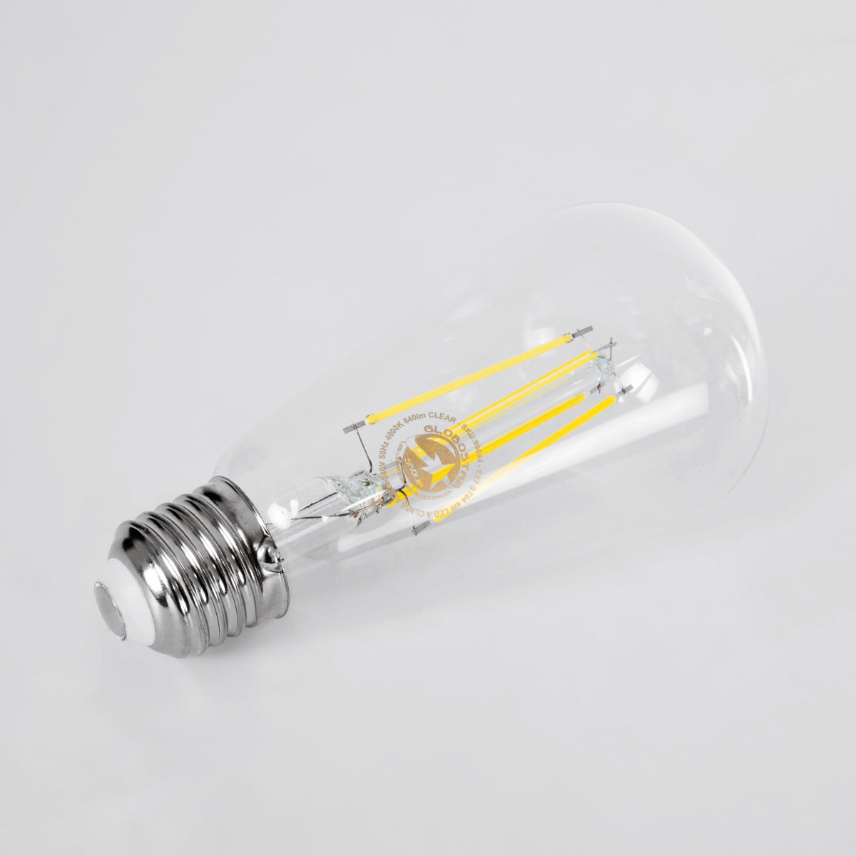 99094 Λάμπα LED Long Filament E27 ST64 Αχλάδι 4W 840lm 360° AC 220-240V IP20 Φ6.4 x Υ14.5cm Φυσικό Λευκό 4000K με Διάφανο Γυαλί - Pro Series 210lm/W - A Ενεργειακή Κλάση