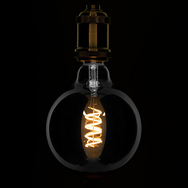 99139 Λάμπα E27 G125 Γλόμπος LED SOFT SPIRAL FILAMENT 6W 470 lm 320° AC 85-265V Edison Retro με Φιμέ Γυαλί Θερμό Λευκό 2700 K Dimmable