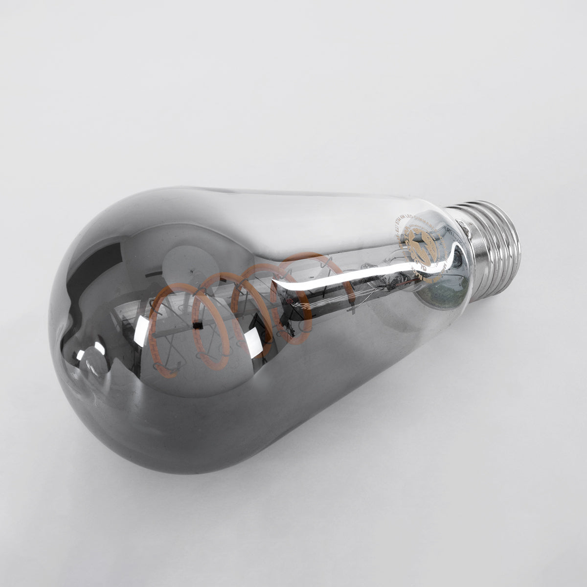 99145 Λάμπα LED Soft S Spiral Filament E27 ST64 Αχλάδι 4W 280lm 360° AC 220-240V IP20 Φ6.4 x Υ14cm Θερμό Λευκό 2700K με Φιμέ Γυαλί Dimmable