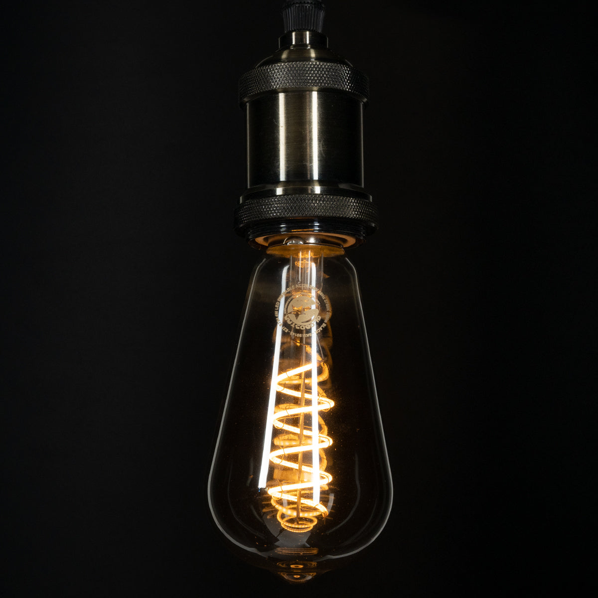 99145 Λάμπα LED Soft S Spiral Filament E27 ST64 Αχλάδι 4W 280lm 360° AC 220-240V IP20 Φ6.4 x Υ14cm Θερμό Λευκό 2700K με Φιμέ Γυαλί Dimmable