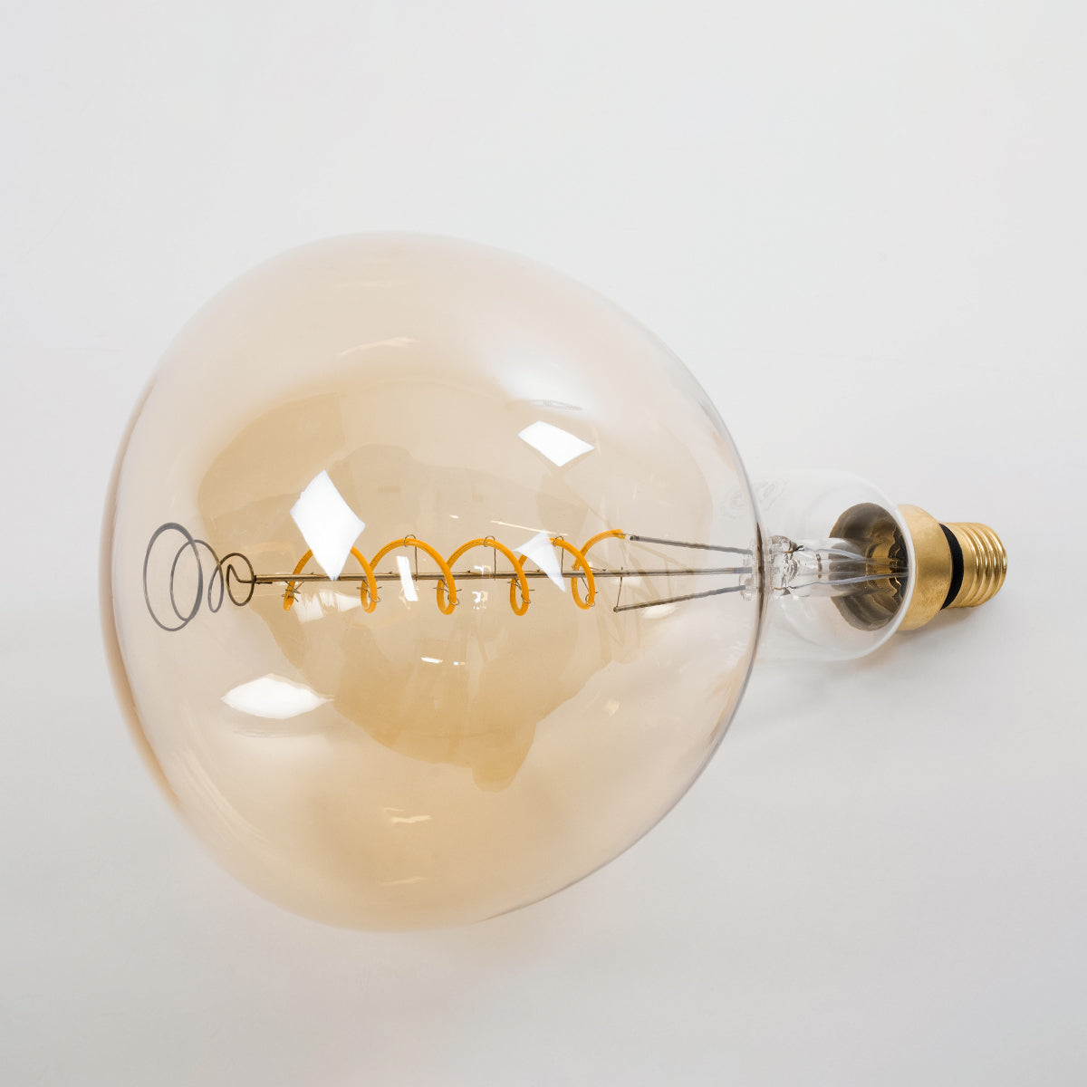 99171 Λάμπα LED Soft S Spiral Filament E27 ER180 PAPAYAS Γλόμπος 6W 420lm 360° AC 220-240V IP20 Φ18 x Υ30cm Ultra Θερμό Λευκό 2200K με Μελί Γυαλί - Dimmable