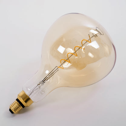 99171 Λάμπα LED Soft S Spiral Filament E27 ER180 PAPAYAS Γλόμπος 6W 420lm 360° AC 220-240V IP20 Φ18 x Υ30cm Ultra Θερμό Λευκό 2200K με Μελί Γυαλί - Dimmable