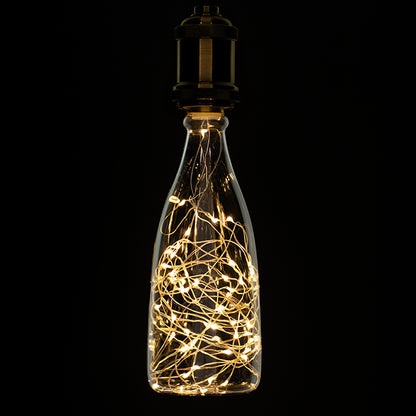 99221 Λάμπα E27 DBC80 Deco Bottle SMD LED Copper String 3W 240 lm 320° AC 85-265V Edison Retro με Διάφανο Γυαλί Θερμό Λευκό 2700 K