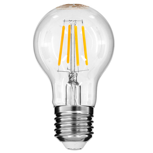 99243 Λάμπα E27 A60 Γλόμπος LED On/Off Switch Dimmable FILAMENT 6W 580 lm 320° AC 85-265V με Διάφανο Γυαλί 3 Step Switch Dimmable Θερμό Λευκό 2700k