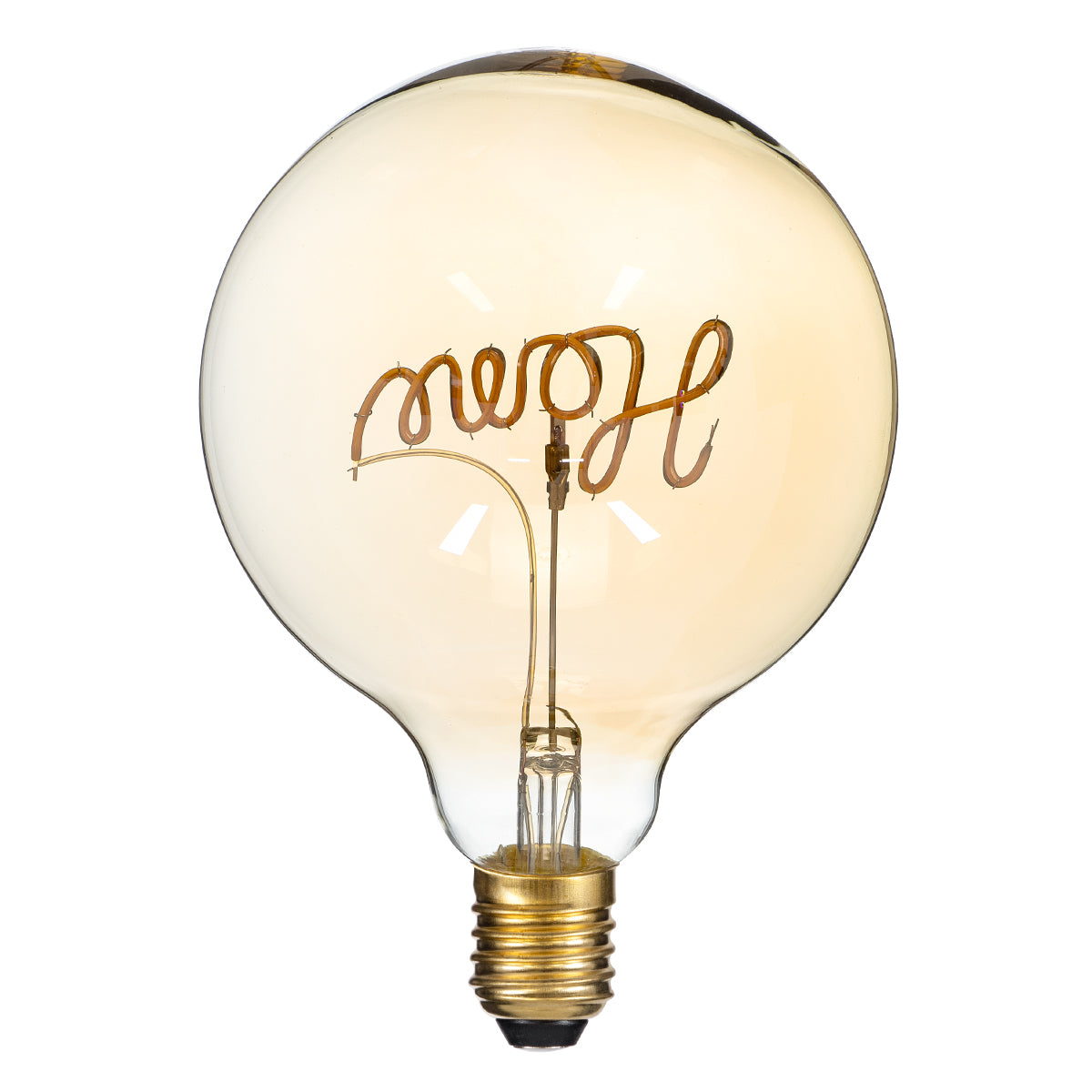 99254 Λάμπα LED Ultra Thin Soft S Spiral Letter Filament E27 G125 HOME Γλόμπος 2.4W 204lm 360° AC 220-240V IP20 Φ12.5 x Υ18cm Ultra Θερμό Λευκό 2200K με Μελί Γυαλί - Dimmable