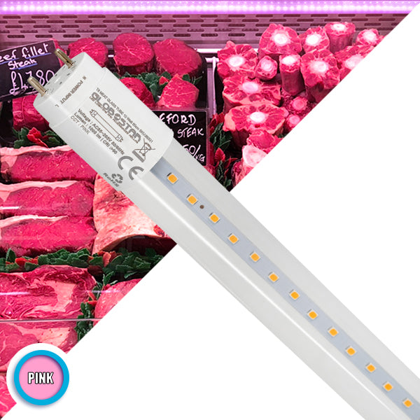 99331 Λάμπα Σωλήνας Τύπου Φθορίου T8 Linear 60cm LED SMD 2835 10W 1000 lm 320° AC 85-265V IP20 CRI ≥90 Ροζ Ειδική για Κρεοπωλείο