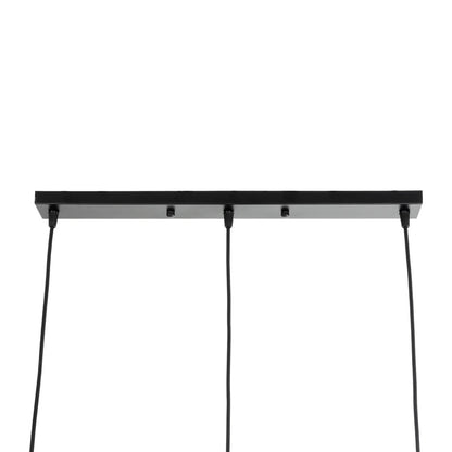 ELISE 999-0034 Μοντέρνο Κρεμαστό Φωτιστικό Οροφής με Ντουί 3 x E27 AC 220-240V IP20 - Καφέ & Μαύρο - Μ74 x Π9 x Υ40