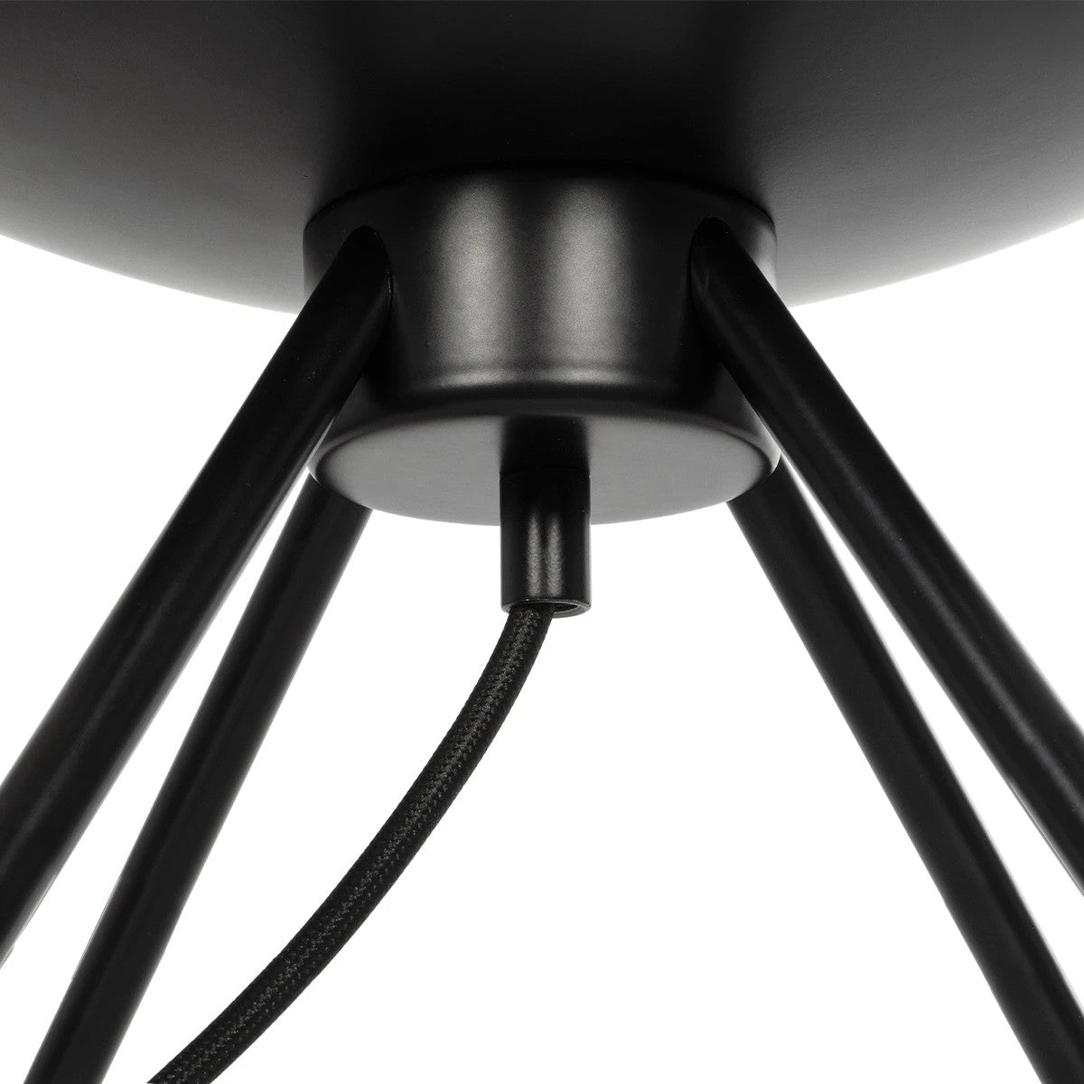 JAVAN 999-0036 Μοντέρνο Επιτραπέζιο Φωτιστικό Πορτατίφ με Ντουί 1 x E27 AC 220-240V IP20 - Διάφανο & Μαύρο - Μ30 x Π30 x Υ40