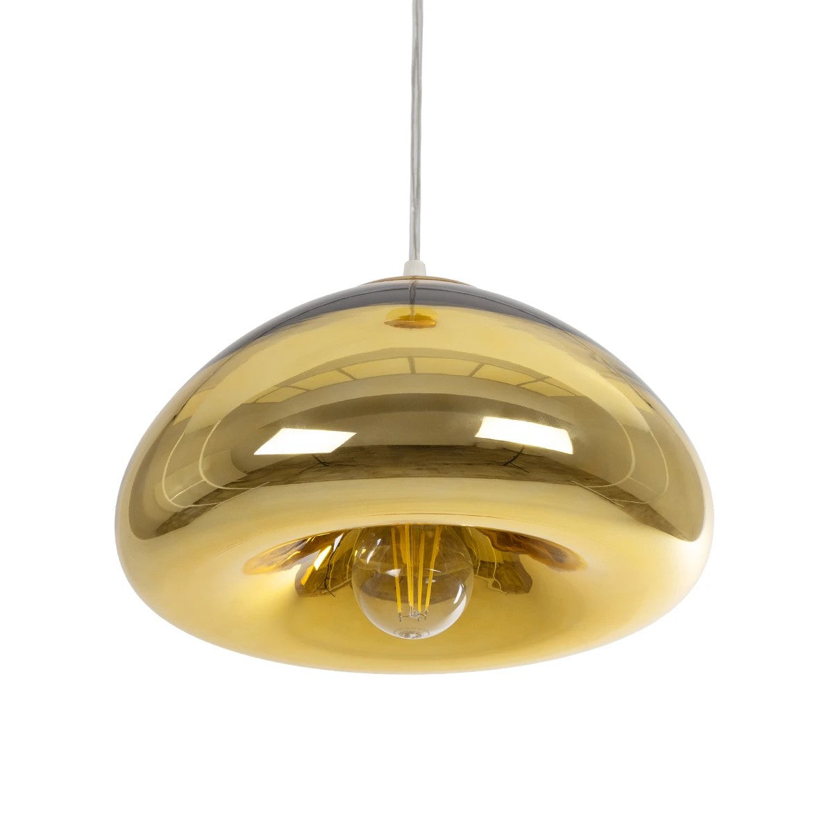 CRISTIN 999-0039 Μοντέρνο Κρεμαστό Φωτιστικό Οροφής με Ντουί 1 x E27 AC 220-240V IP20 - Χρυσό - Μ18 x Π18 x Υ13