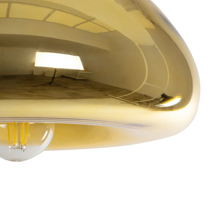 CRISTIN 999-0039 Μοντέρνο Κρεμαστό Φωτιστικό Οροφής με Ντουί 1 x E27 AC 220-240V IP20 - Χρυσό - Μ18 x Π18 x Υ13