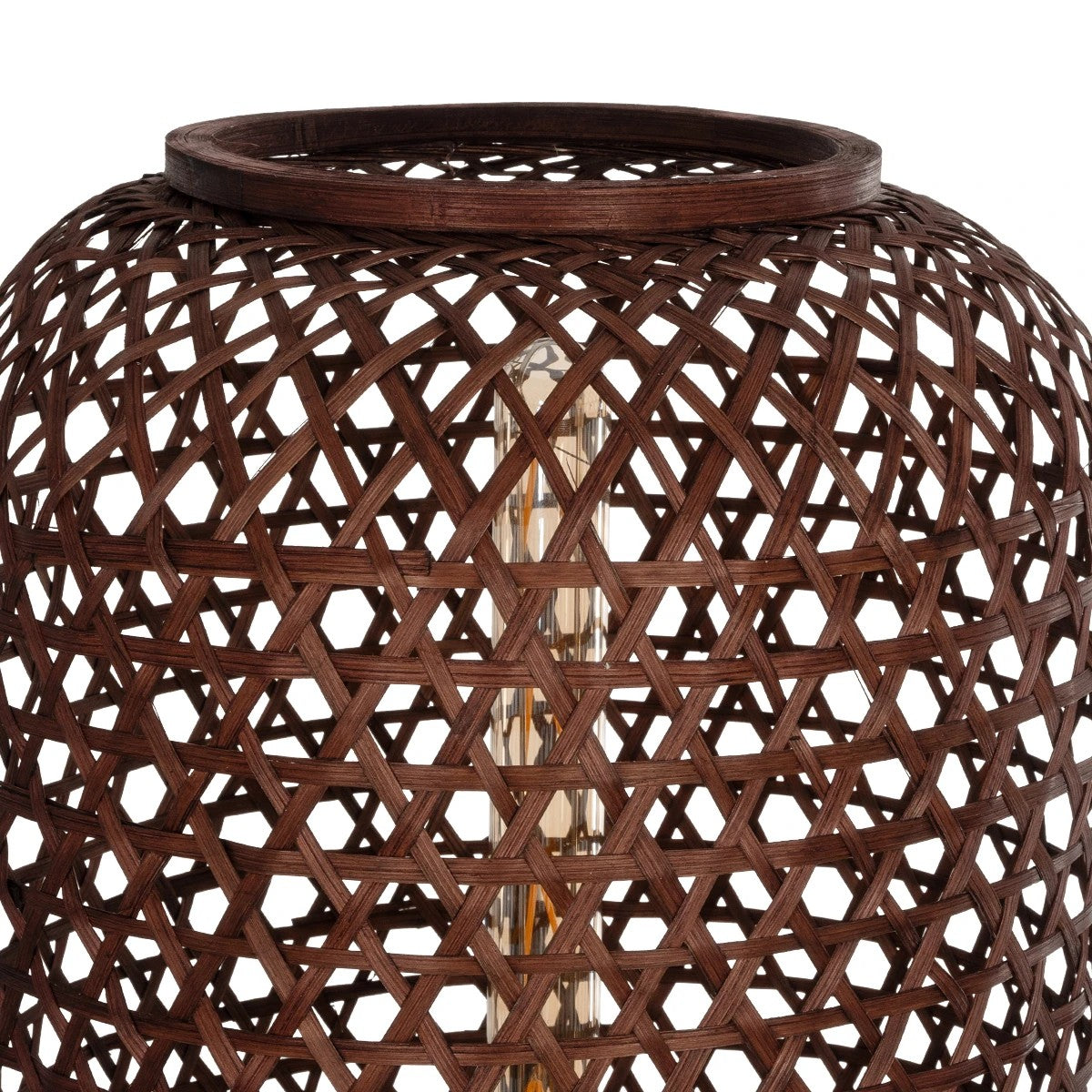 CURACAO 999-0041 Μοντέρνο Επιδαπέδιο Φωτιστικό Μονόφωτο 1 x E27 IP20 Μαύρο Μέταλλο με Καφέ Ξύλο - Μ30 x Π30 x Υ165