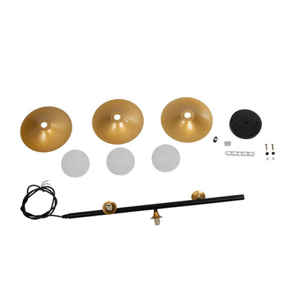 JOLIET 999-0046 Μοντέρνο Κρεμαστό Φωτιστικό Οροφής με Ντουί 3 x G9 AC 220-240V IP20 - Μαύρο & Χρυσό - Μ27 x Π27 x Y62