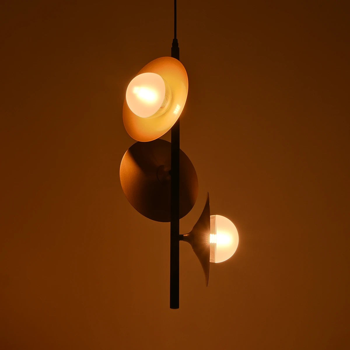 JOLIET 999-0046 Μοντέρνο Κρεμαστό Φωτιστικό Οροφής με Ντουί 3 x G9 AC 220-240V IP20 - Μαύρο & Χρυσό - Μ27 x Π27 x Y62