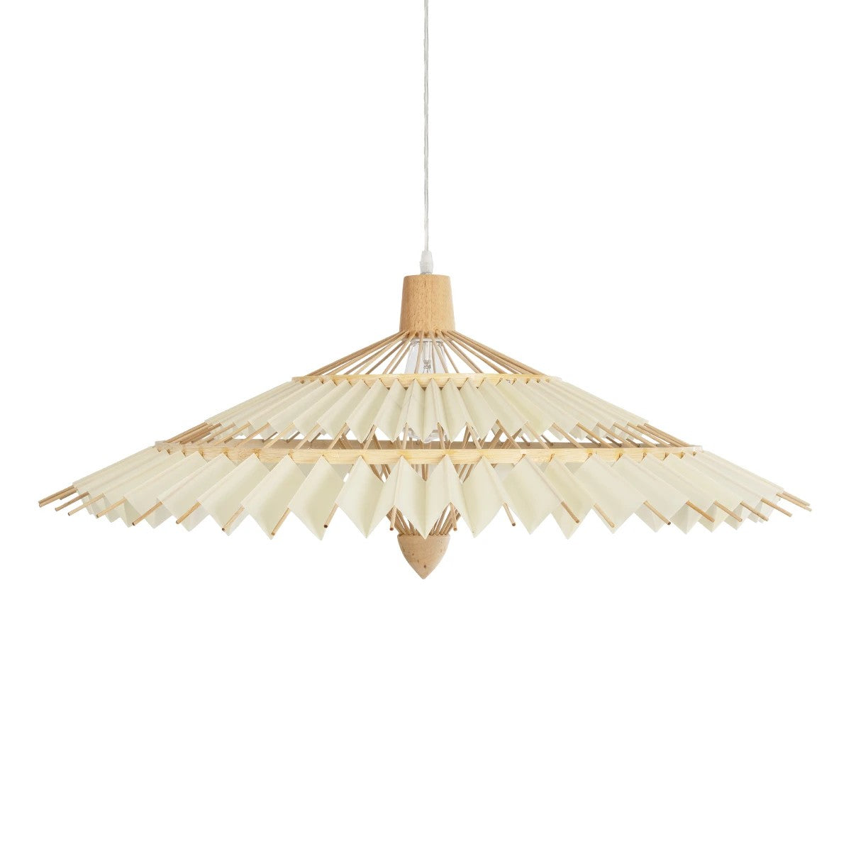 VENTALIA 999-0066 Boho Κρεμαστό Φωτιστικό Οροφής με Ντουί 1 x E27 AC 220-240V IP20 - Μπεζ - Μ83 x Π83 x Υ36